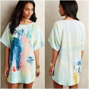 Anthropologie (Maeve) Painted Silk Tunic Dress